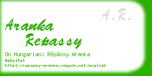 aranka repassy business card