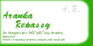 aranka repassy business card